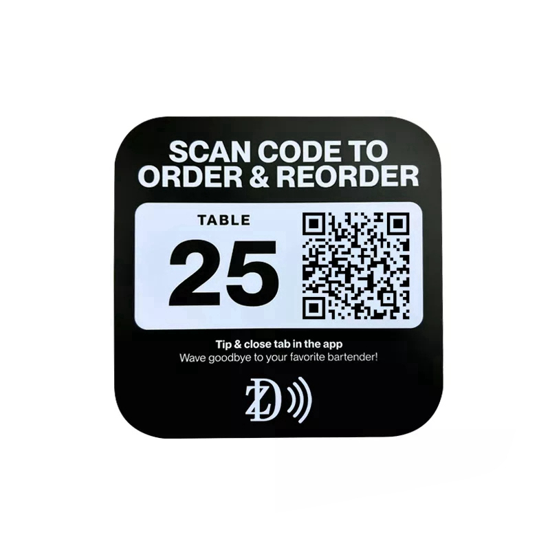 Berührungsloser QR-Code Hersteller von digitalen Epoxid-NFC-Lebensmittelbestelletiketten